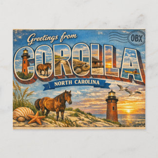 Cartão Postal Greetings from Corolla
