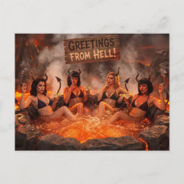 Cartão Postal Greetings From HELL