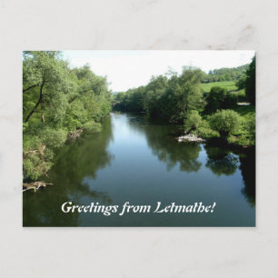 Cartão Postal Greetings from Letmathe - River Lenne
