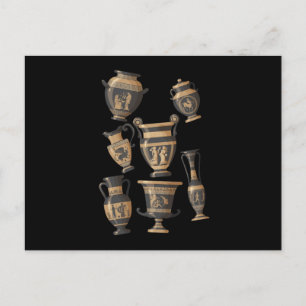 Cartão Postal Grego Vases Cerâmicas Cerâmicas Porcelain Hobby Gi