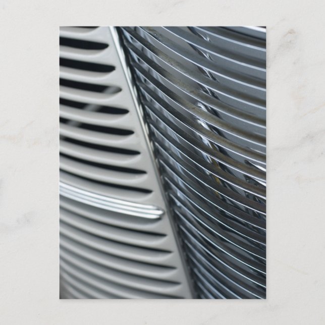 Cartão Postal grelha cromática de carro antigo (Frente)