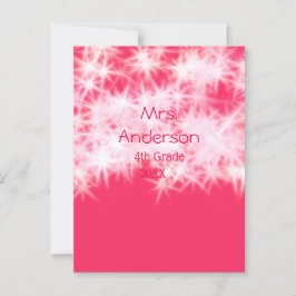 Cartão Postal Grelha rosa-vermelha de volta à torneira do profes