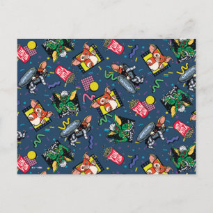 Cartão Postal Gremlins™ Padrão Retrowave dos Anos 80