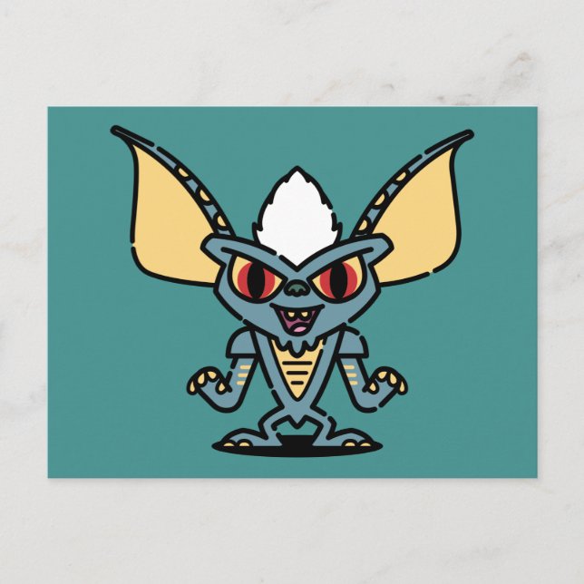 Cartão Postal Gremlins | Stripe Personagem de Desenho Fofo (Frente)