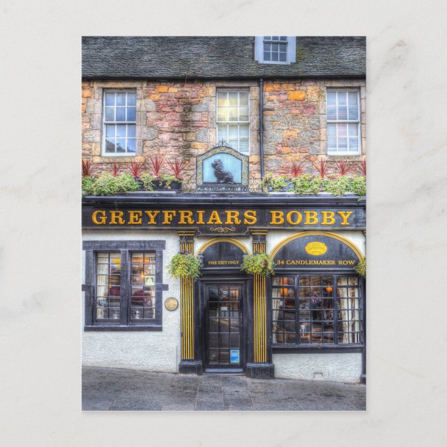 Cartão Postal Greyfriars Bobby Pub Edinburgh (Frente)