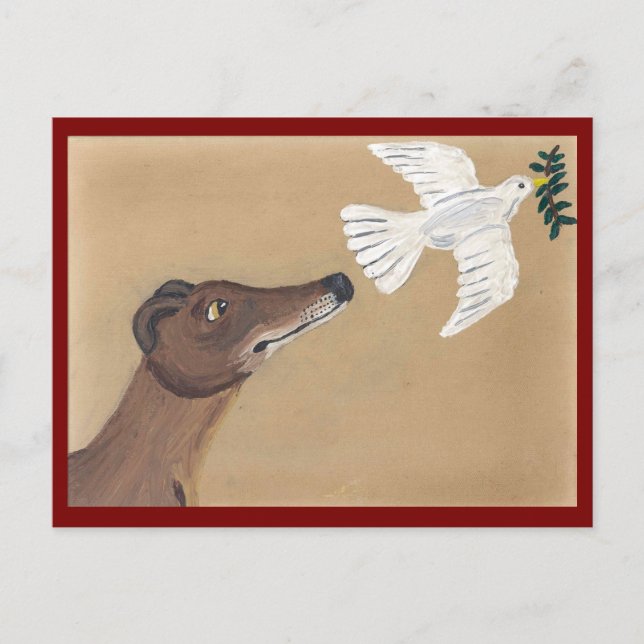 Cartão Postal Greyhound e Pombo (Frente)