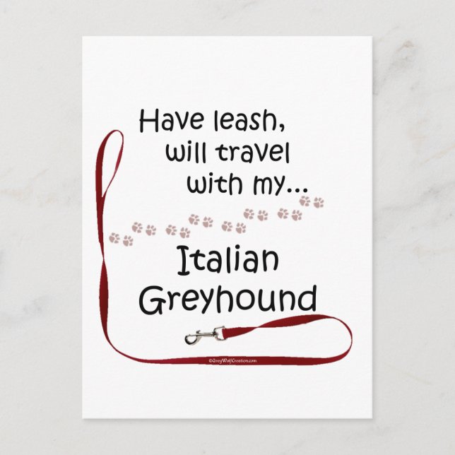 Cartão Postal Greyhound Viagem Leash (Frente)
