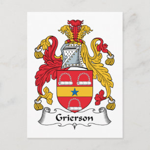 Cartão Postal Grierson Family Crest
