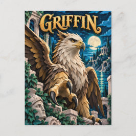 Cartão Postal Griffin, Monstro de Corte de Papel