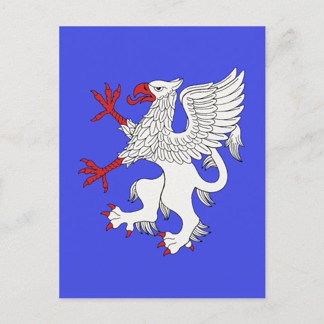 Cartão Postal Griffin Rampant Argent (Frente)