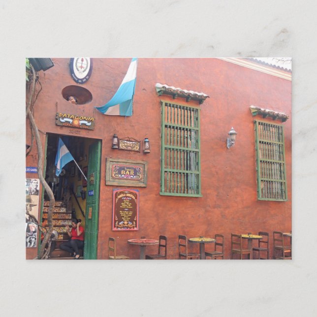 Cartão Postal Grill argentino em Cartagena Colômbia (Frente)