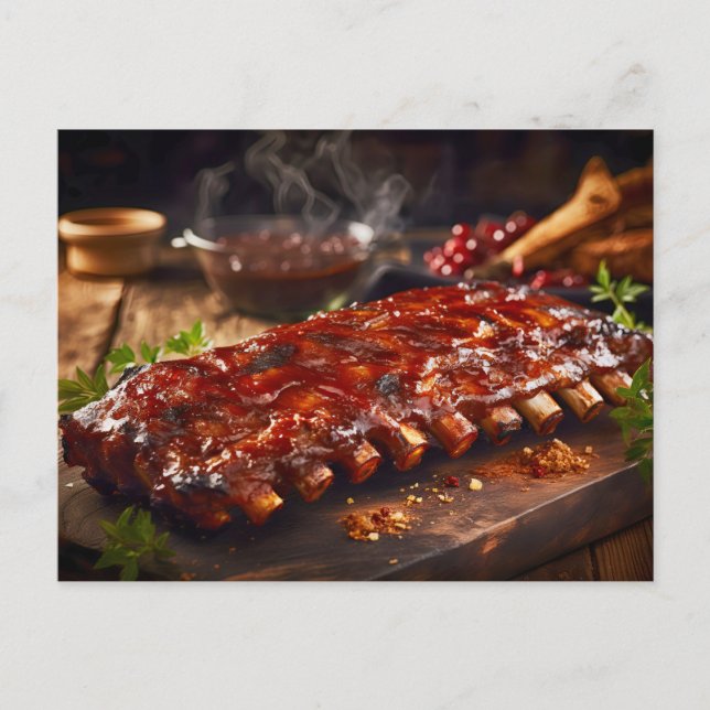 Cartão Postal Grilled Spare Ribs BBQ (Frente)
