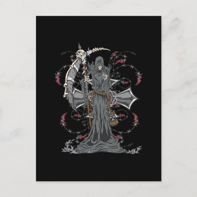 Cartão Postal Grim Reaper Aguarda (Frente)