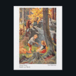 Cartão Postal Grimm Brothers<br><div class="desc">Par dos irmãos Grimm wolf borrega crianças de dimensão continental pc.</div>
