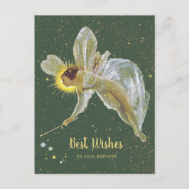 Cartão Postal Grimshaw Fairy Birthday Wishing stars CC1231