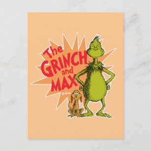 Cartão Postal Grinch   Grinch & Max Starburst
