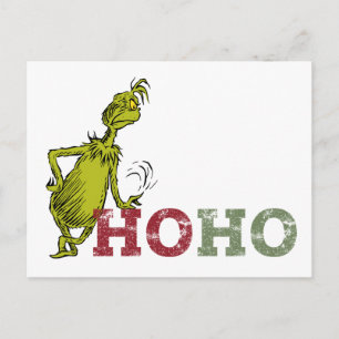 Cartão Postal Grinch   Ho Ho Ho