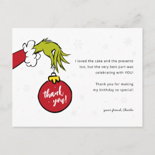 Cartão Postal Grinch Mau Um Aniversário Obrigado