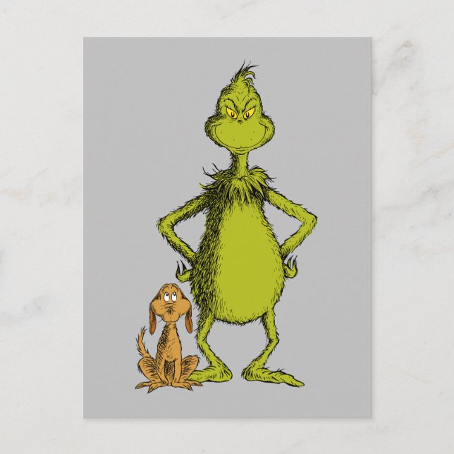 Cartão Postal Grinch | Posição do Max e do Grinch (Frente)