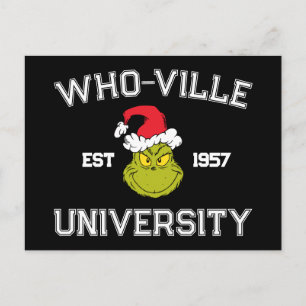 Cartão Postal Grinch Universidade de Quem-ville Est 1957