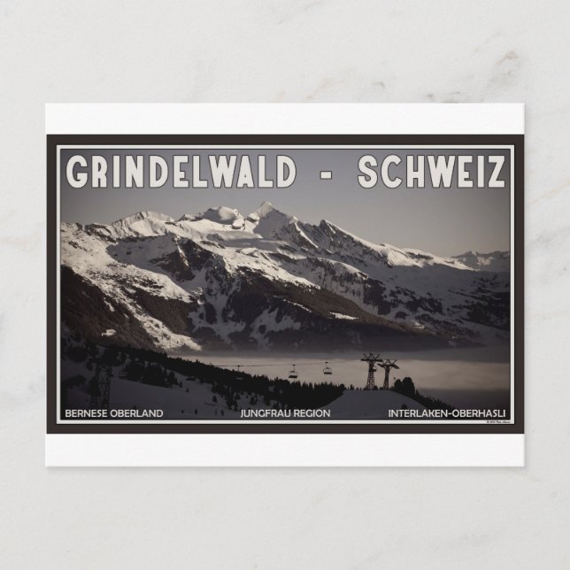 Cartão Postal Grindelwald Fog (Frente)