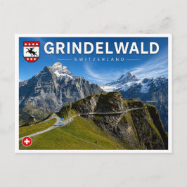 Cartão Postal Grindelwald – Primeira Passeio de Penhasco, Suíça