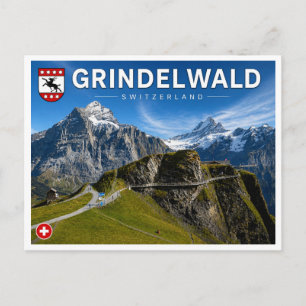 Cartão Postal Grindelwald – Primeira Passeio de Penhasco, Suíça