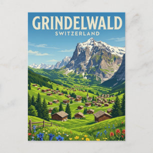 Cartão Postal Grindelwald Suíça