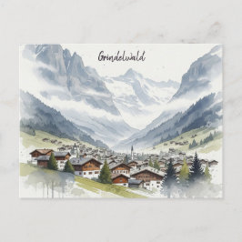 Cartão Postal Grindelwald Viagem de Suiça