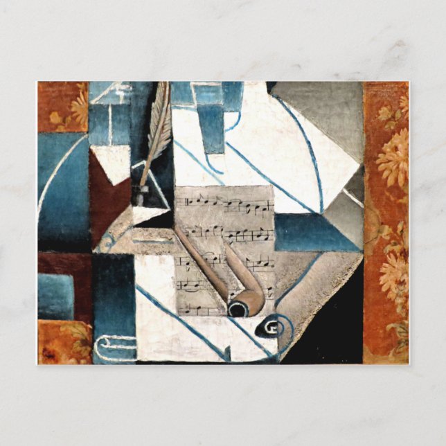 Cartão Postal Gris - Caneta e Pipe (Frente)