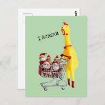 Gritando o Natal do frango de borracha