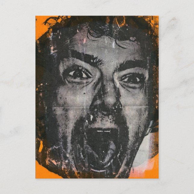 cartão postal gritar face (Frente)