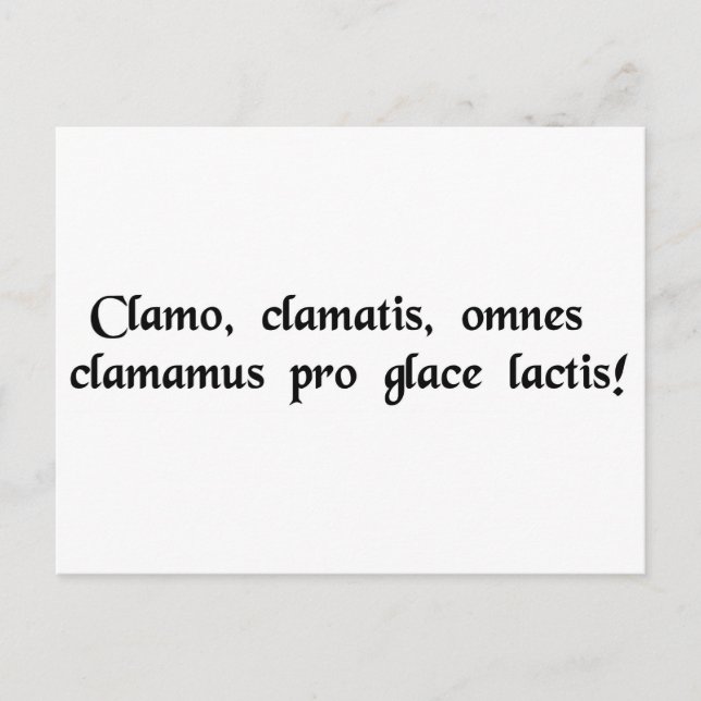Cartão Postal Gritar, gritar, todos nós gritares por sorvete! (Frente)