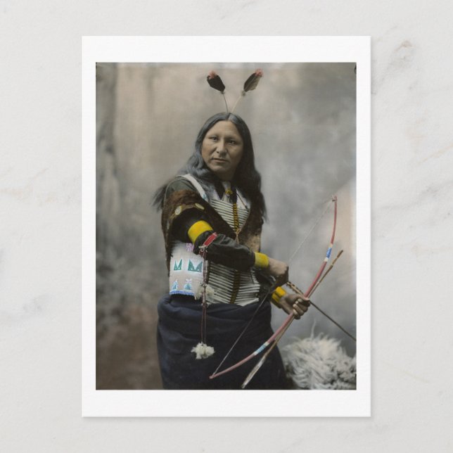 Cartão Postal Grite Em Oglala Sioux, 1899 (Frente)