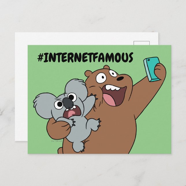 Cartão Postal Grizz & Nom - #InternetFamous (Frente/Verso)