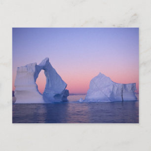 Cartão Postal Groelândia, Iceberg no pôr do sol.