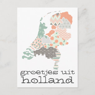 Cartão Postal Groetjes Uit Holland Província de Groetjes Estilo