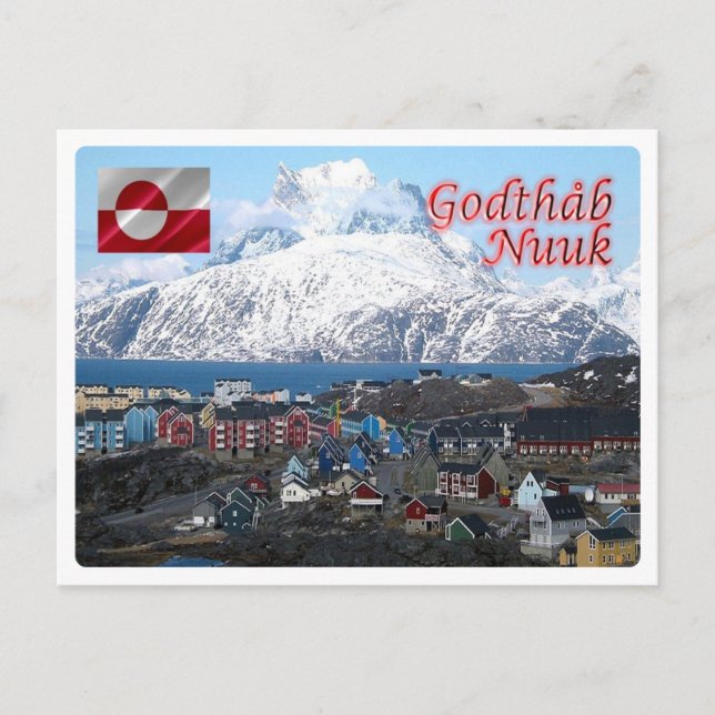 Cartão Postal Gronelândia - Cidade Nuuk - (Frente)