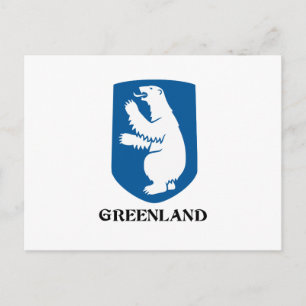 Cartão Postal GRONELÂNDIA - emblema/símbolo/casaco de armas/ba