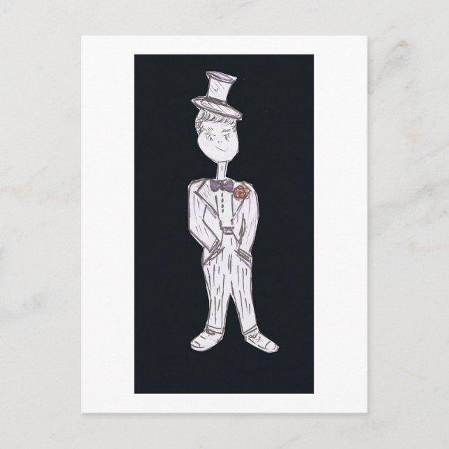 Cartão Postal Groom Tuxedo (Frente)