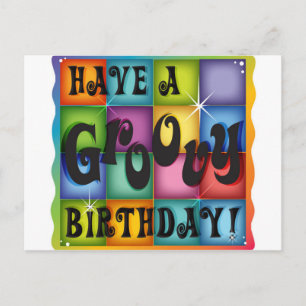 Cartão Postal Groovy Birthday