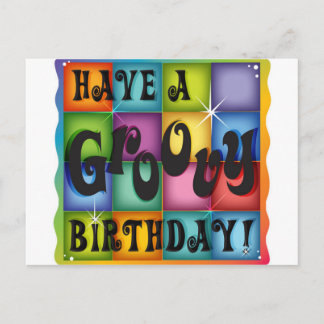 Cartão Postal Groovy Birthday