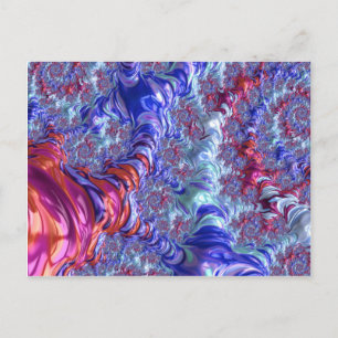 Cartão Postal Groovy Fractal