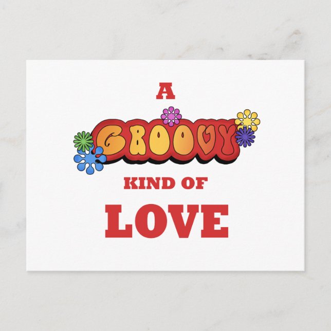 Cartão Postal Groovy Kind Love (Frente)