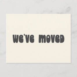 Cartão Postal Groovy Retro Minimalist Mod Moveu novo endereço