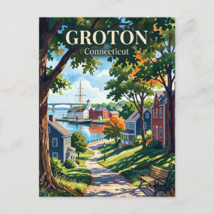 Cartão Postal Groton, Connecticut, EUA EUA