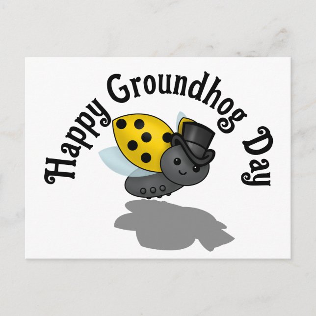 Cartão Postal Groundhog Day Ladybug T-Shirt (Frente)