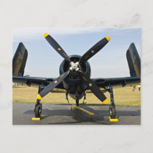 Cartão Postal Grumman F8F Bearcat caça embarcado da Marinha no