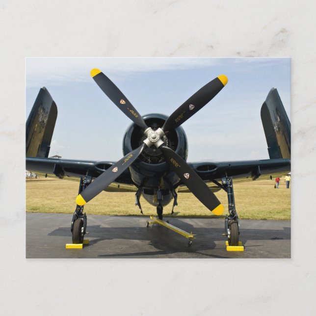 Cartão Postal Grumman F8F Bearcat Marinho Carrier Fighter no (Frente)