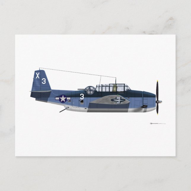 Cartão Postal Grumman TBM Avenger (Frente)